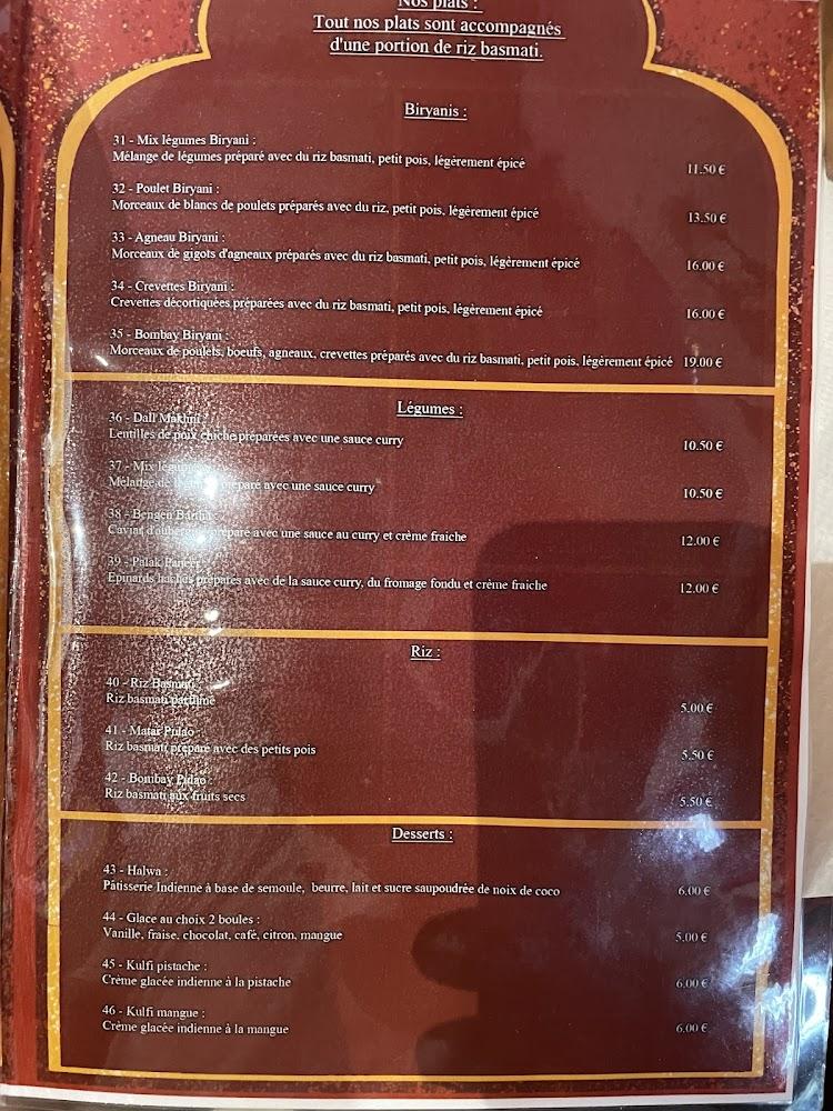 Le Bombay Palace - Menu Image 4